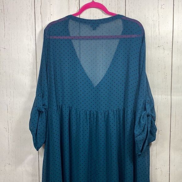 Torrid Blue Polka Dot Chiffon Fit & Flare Mini Dress Romantic
Girly Grunge - Picture 13 of 14